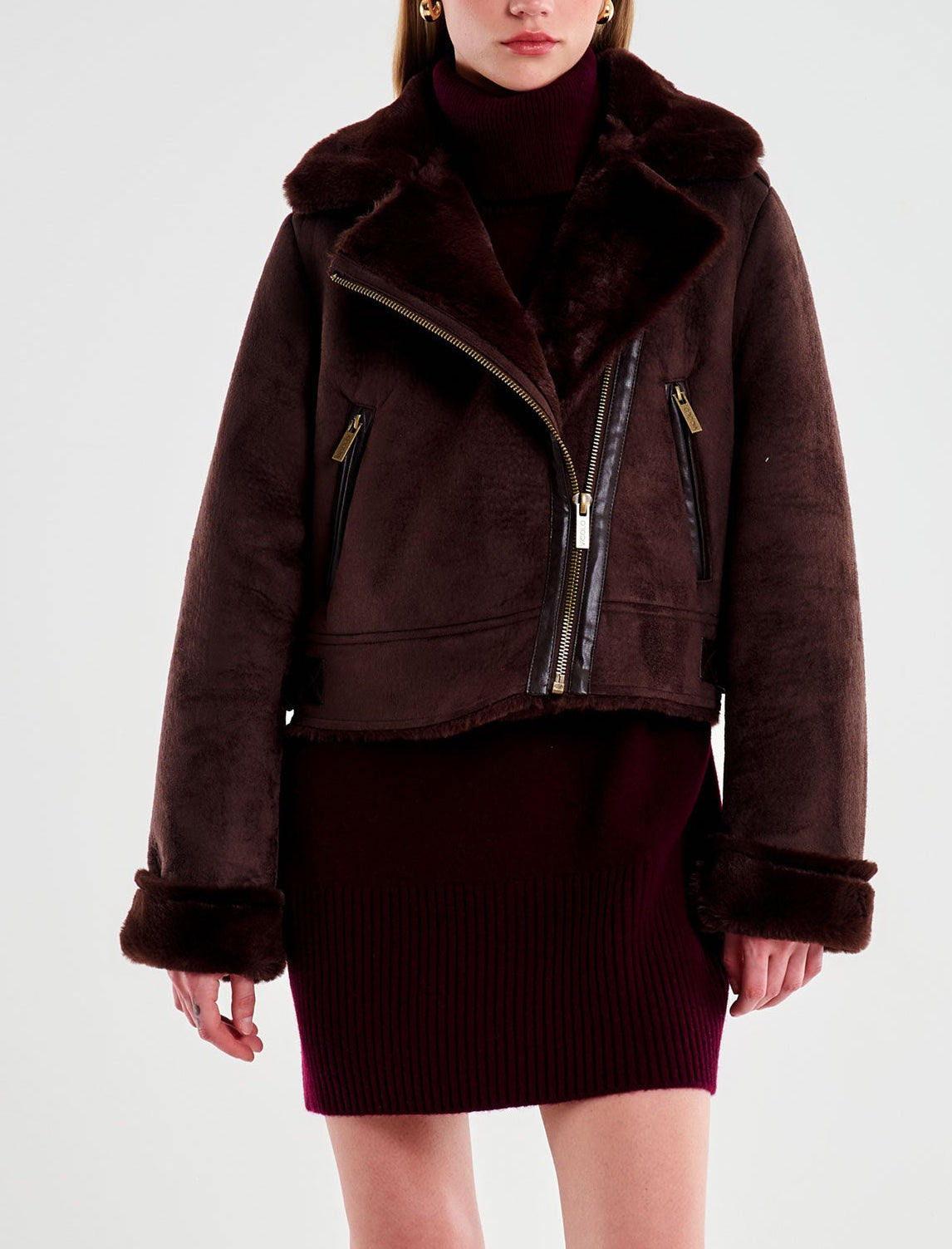 Giubbotto cropped VICOLO TF0090 Moro Donna