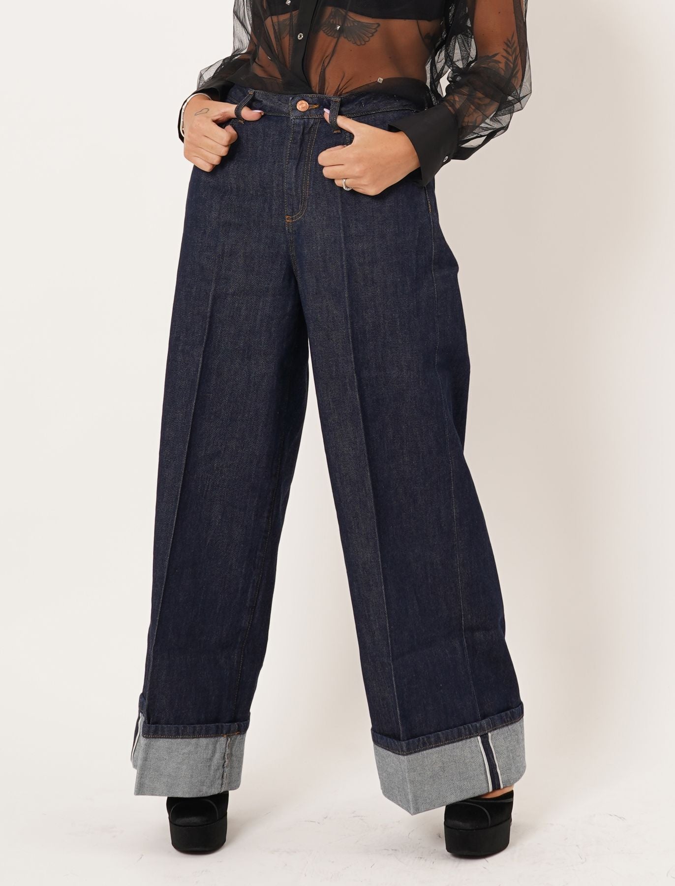 Jeans gamba larga Donna